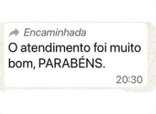 Depoimento de paciente: O atendimento foi muito bom, parabéns.